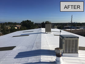 Applied Tech West metal roof after silicone coating restoration1