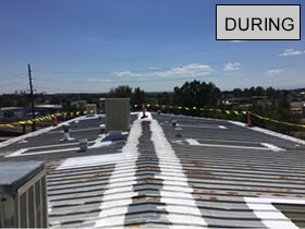 Applied Tech West metal roof during restoration