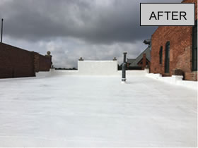 ATW silicone roof restoration after