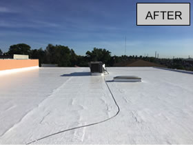 Applied Tech West waterproof roof coating after