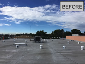 Applied Tech West waterproof roof coating before2